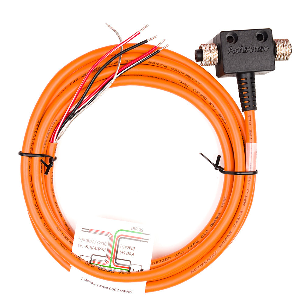 Actisense NMEA2000 Micro TPiece wFemale Connectors 3M UL Certified Cable A2KMPT2