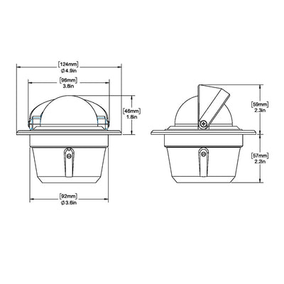 Ritchie F50 Explorer Compass  Flush Mount  Black F50