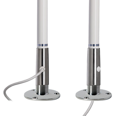 Scout Titan Series 4 White VHF Antenna 3dB Stainless Steel Ferule w5M RG58 Includes PL259 PF AN NVHF00044T