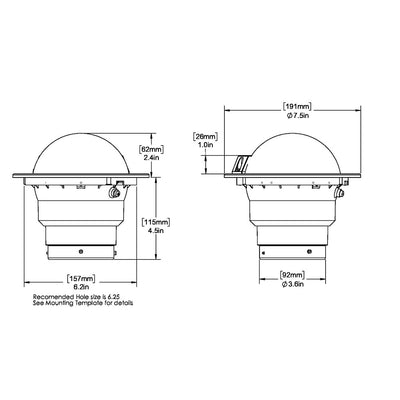 Ritchie SS5000W SuperSport Compass  Flush Mount  White SS5000W