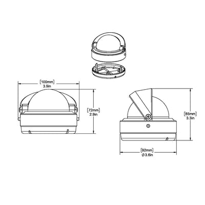 Ritchie S53W Explorer Compass  Surface Mount  White S53W