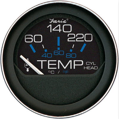 Faria Coral 2 Cylinder Head Temperature Gauge 60120 F wSender 13009