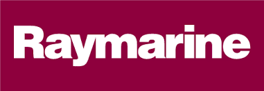 Raymarine logo with a magenta background and white letters